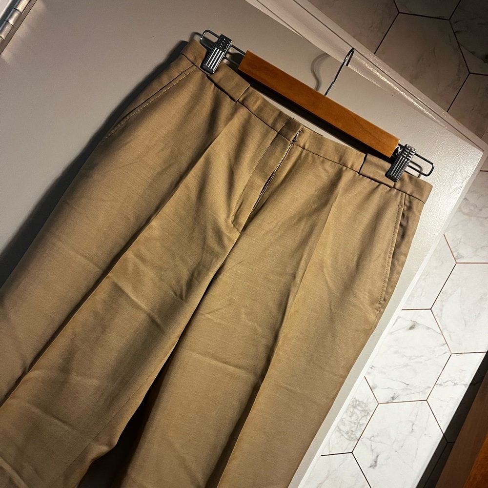 Size 2 J. Crew woman's  Khaki colored wool trousers